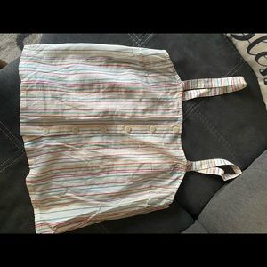 Linen-blend Cropped tank